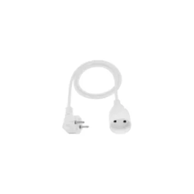 Portable single-lead extension cord, 1x2P white 250V~/10A 2x1mm² PVC - 3m with molded angled plug Classic PS-13