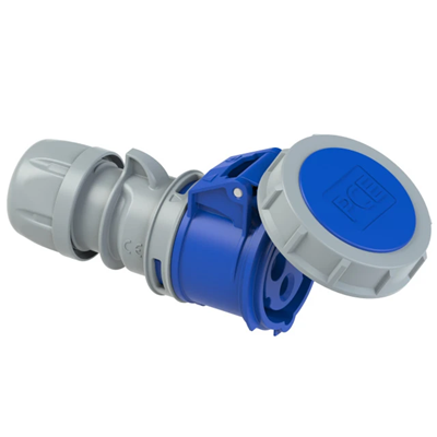 Portable socket TURBO SHARK 32A 2P+E 230V 50/60Hz 6H IP67, nickel-plated contacts