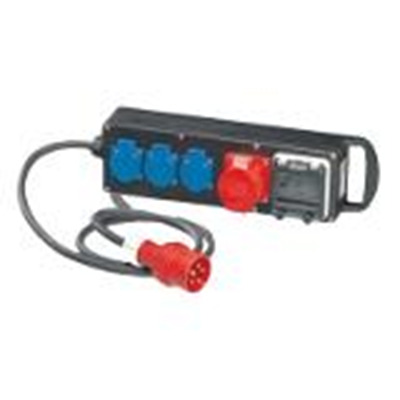 Portable switchgear made of rubber, "ŚWIDNICA" type, housing tightness IP44 Input 16/5 -output 16/5 3xGS