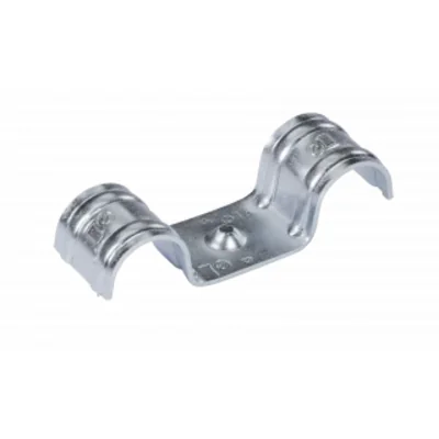 Portacables doble de acero galvanizado de 6 mm