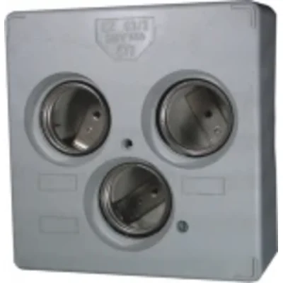 Portafusibles tripolar EZN 63/3 E33 DELTA - para carril TH 35