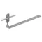 Portategole attorcigliato, regolabile, con piega L=42cm H=13 5cm, zincato a caldo