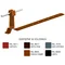Portategole, chiusura universale, lunghezza 28 cm, altezza 7 cm, verniciato marrone