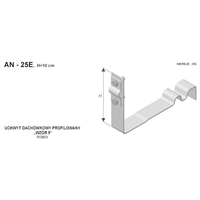 Portategole profilato con vite H=10 cm, zincato a caldo