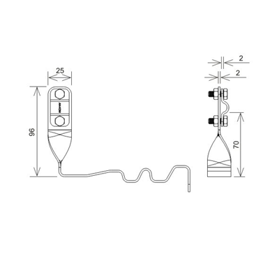 Porte-carreaux torsadé profilé ERLUS avec vis H=10 cm, galvanisé à chaud