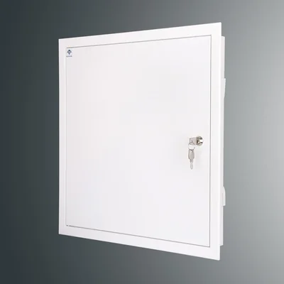 Porte d'inspection SP 500x500 RAL9003, largeur de bride 2,5 cm