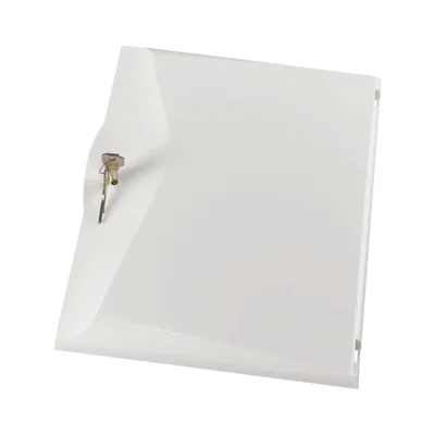 Porte en plastique blanc avec serrure, BCZ-A-GWS-1/13