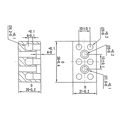 Porzellan-Gewindeverbinder 10mm2 3 Spuren 10St.