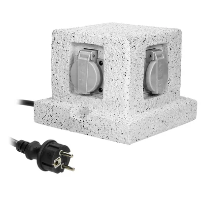 POST Garden socket 4G/U 3x1.5mm2 cable H07RN-F gray
