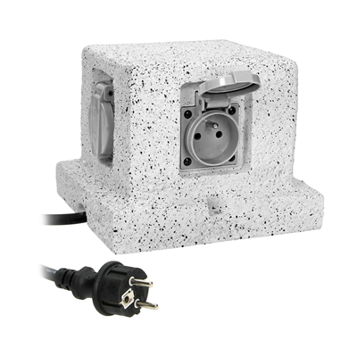 POSTE Toma de jardín 4G/U 3x1,5mm2 cable H07RN-F gris
