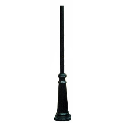 Poteau de jardin ondulé renforcé SO-618 fi60 noir