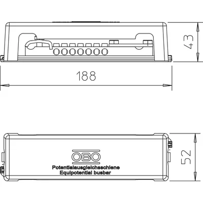 Potential equalization rail 1809/M