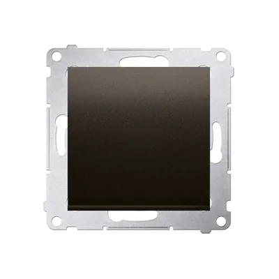 Poussoir simple NF sans pictogramme (module) 230V, bronze métallisé mat