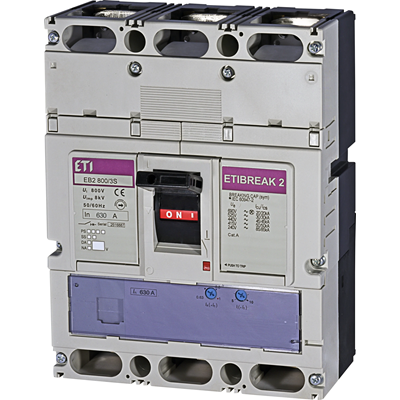 Power circuit breaker 3P, 50kA EB2 800/3S 630A