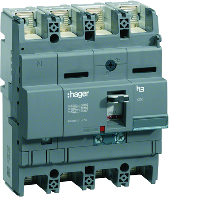 Power circuit breaker x250 4P 40kA 100A TM