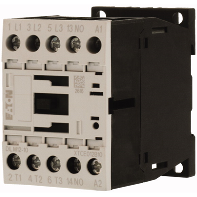 Power contactor, DILM12-10, 12A, 1NC 0R