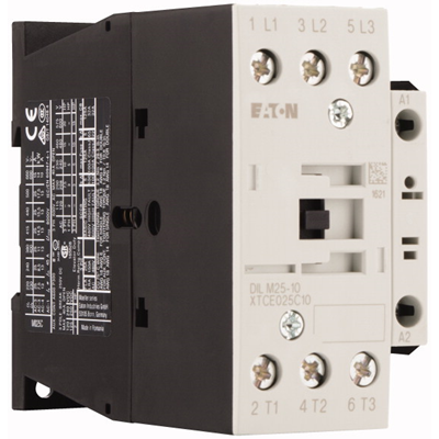 Power contactor, DILM25-10, 25A, 1NC 0R