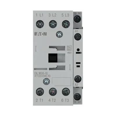 Power contactor, DILM38-10(190V50HZ,220V60HZ), 38A, 3b+1ZZ