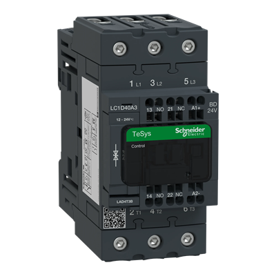 Power contactor TeSys D 40A 3P 1NO 1NC coil 24VDC EVK spring terminals
