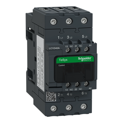 Power contactor TeSys D 40A 3P 1NO 1NC coil 32VAC EVK box terminals
