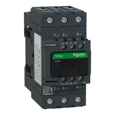 Power contactor TeSys D 40A 3P 1NO 1NC coil 480VAC EVK box terminals