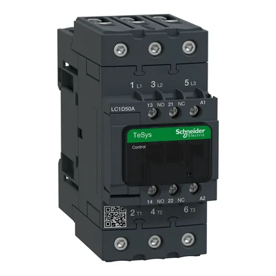 Power contactor TeSys D 50A 3P 1NO 1NC coil 220VAC EVK box terminals