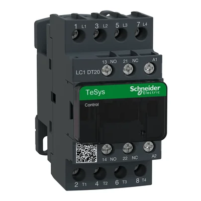 Power contactor TeSys D AC1 20A 4P 1NO 1NC coil 230VAC box terminals