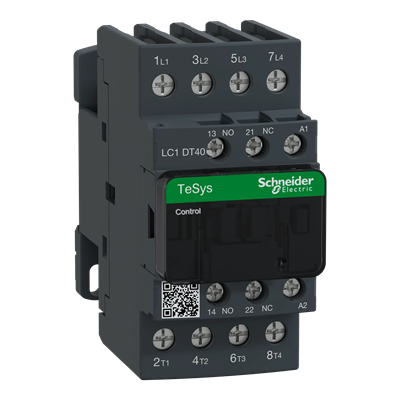 Power contactor TeSys D AC1 40A 4P 1NO 1NC coil 48VAC box terminals