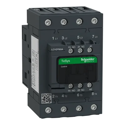 Power contactor TeSys D AC1 60A 4P 1NO 1NC coil 230VAC EVK box terminals