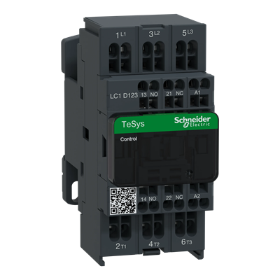 Power contactor TeSys D AC3 12A 3P 1NO 1NC coil 48VAC