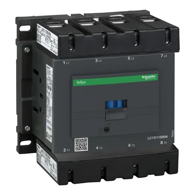 Power contactor TeSys D AC3 200A 4P 4NO coil 24VAC box terminals