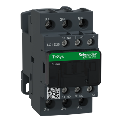 Power contactor TeSys D AC3 25A 3P 1NO 1NC coil 220VAC box terminals