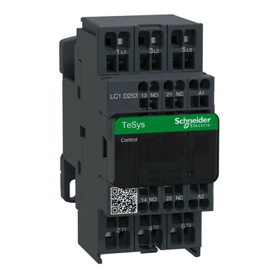 Power Contactor TeSys D AC3 25A 3P 1NO 1NC Coil 24VAC Spring Terminals