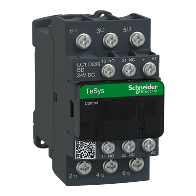 Power contactor TeSys D AC3 32A 3P 1NO 1NC coil 24VDC screw terminals