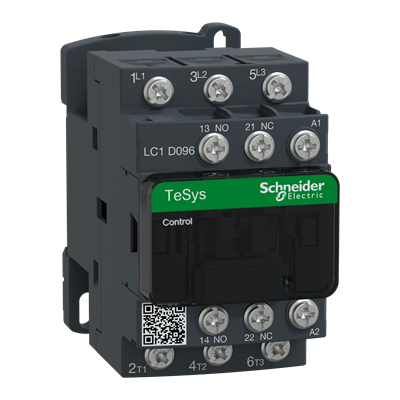 Power contactor TeSys D AC3 9A 3P 1NO 1NC coil 220VAC screw terminals