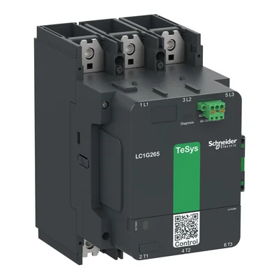 Power contactor, TeSys Giga, 3 poles (3NO), AC-3 <=440V 265A, standard version, 100…250V wide range AC/DC electronic coil