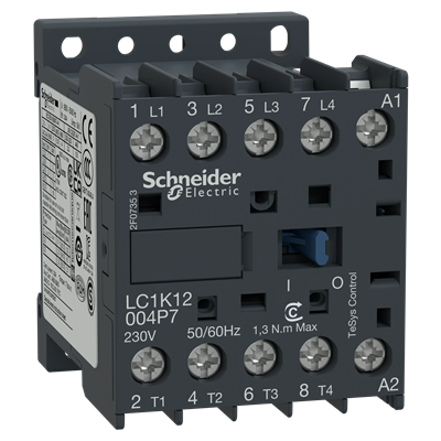 Power contactor TeSys K AC1 20A 4P 4NO coil 24VAC