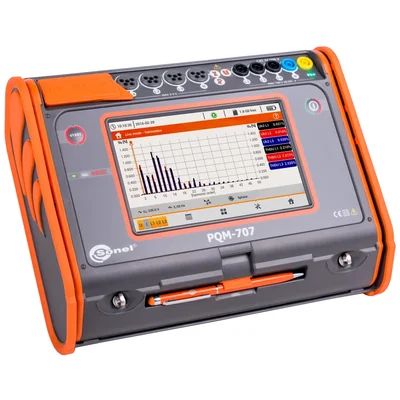 Power quality analyzer with PQM-707 measuring clamp set