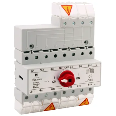POWER SOURCE SWITCH 3 POLE+N (NOT DISCONNECTED TO EXTERNAL KNOB PRZK-3063N\W01