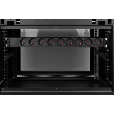 Power strip 19" 9 sockets with grounding 2m black