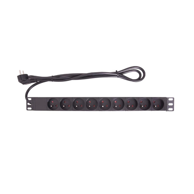 Power strip 19" 9 x 230V