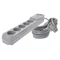 Power strip with fuse and surge protection professional 5 sockets 2 USB ports length 1.5m 10A 230V 2300W gray