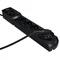 Power strip with fuse and surge protection professional 5 sockets length 1.5m 10A 230V 2300W black
