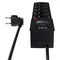 Power strip with fuse and surge protection professional 5 sockets length 3m 10A 230V 2300W black