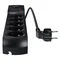 Power strip with fuse and surge protection professional 5 sockets length 3m 10A 230V 2300W black