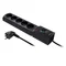 Power strip with fuse and surge protection professional 5 sockets length 3m 10A 230V 2300W black