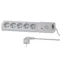 Power strip with fuse and surge protection professional 5 sockets length 3m 10A 230V 2300W gray