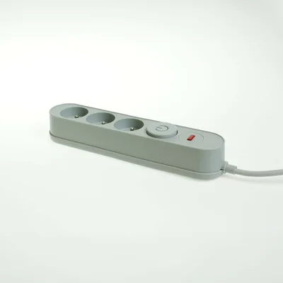 Power strip with surge protection 3 sockets switch