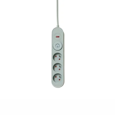 Power strip with surge protection 3 sockets switch