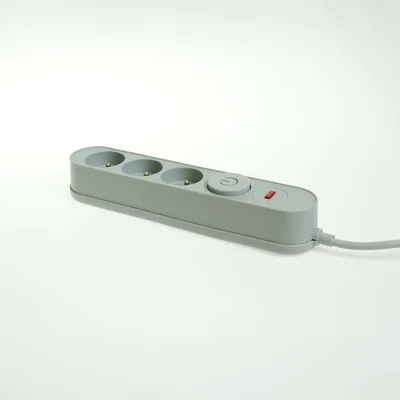 Power strip with surge protection 3 sockets switch